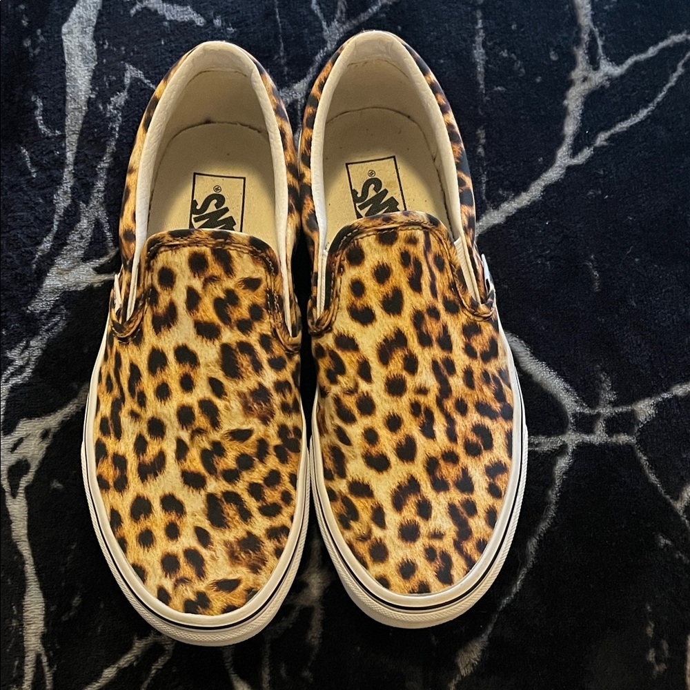 Vans Leopard Print Slip-On Shoes